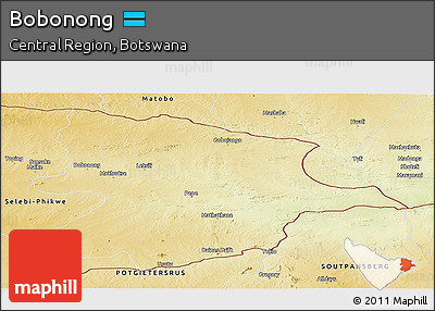 Physical Panoramic Map of Bobonong
