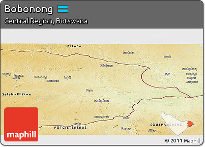 Physical Panoramic Map of Bobonong