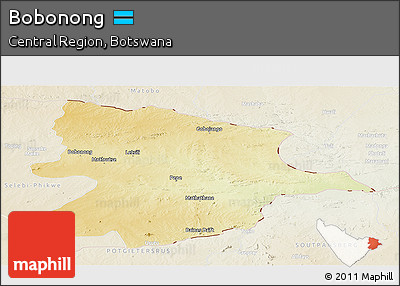 Physical Panoramic Map of Bobonong, lighten