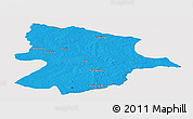 Political Panoramic Map of Bobonong, cropped outside