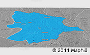 Political Panoramic Map of Bobonong, desaturated
