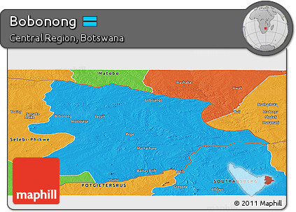 Political Panoramic Map of Bobonong