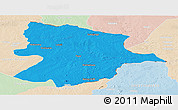 Political Panoramic Map of Bobonong, lighten
