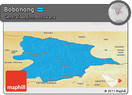 Political Panoramic Map of Bobonong, physical outside