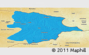 Political Panoramic Map of Bobonong, physical outside