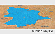 Political Panoramic Map of Bobonong, satellite outside