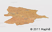 Satellite Panoramic Map of Bobonong, cropped outside