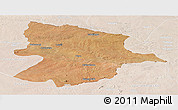 Satellite Panoramic Map of Bobonong, lighten