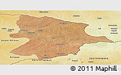 Satellite Panoramic Map of Bobonong, physical outside
