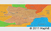 Satellite Panoramic Map of Bobonong, political outside