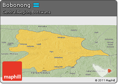 Savanna Style Panoramic Map of Bobonong