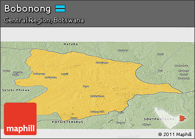 Savanna Style Panoramic Map of Bobonong