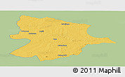 Savanna Style Panoramic Map of Bobonong, single color outside