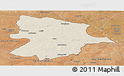 Shaded Relief Panoramic Map of Bobonong, satellite outside