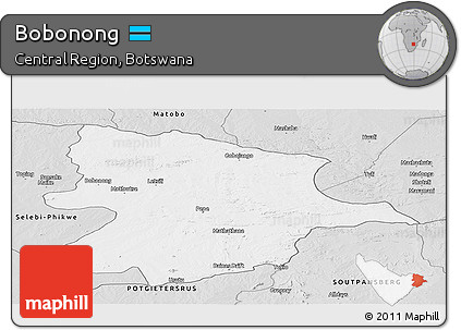 Silver Style Panoramic Map of Bobonong