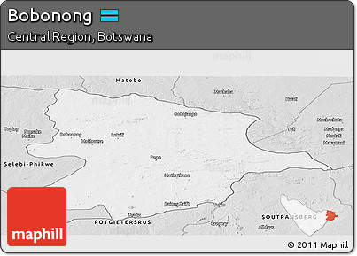 Silver Style Panoramic Map of Bobonong