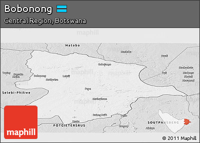 Silver Style Panoramic Map of Bobonong