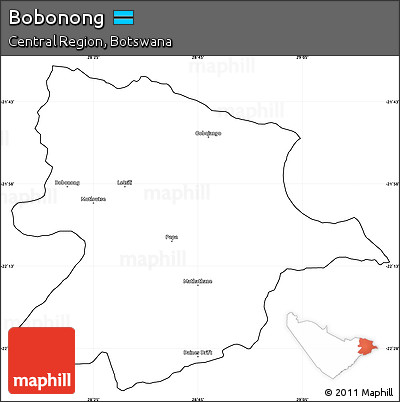 Blank Simple Map of Bobonong, cropped outside