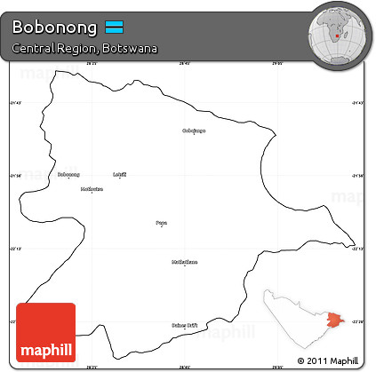 Blank Simple Map of Bobonong, cropped outside