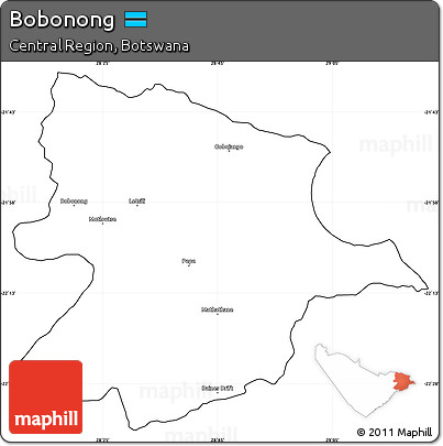 Blank Simple Map of Bobonong, cropped outside