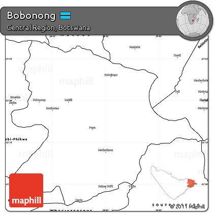 Blank Simple Map of Bobonong