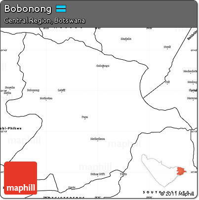 Blank Simple Map of Bobonong
