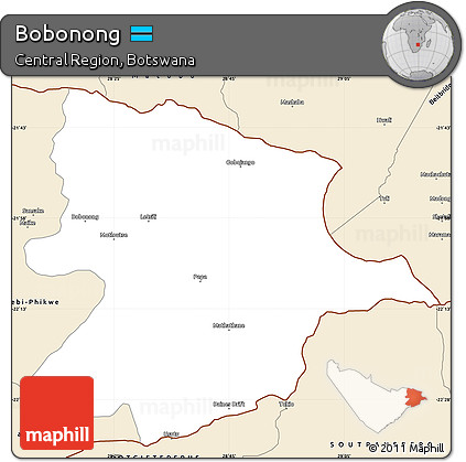 Classic Style Simple Map of Bobonong