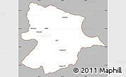 Gray Simple Map of Bobonong, cropped outside