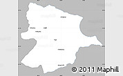 Gray Simple Map of Bobonong, single color outside