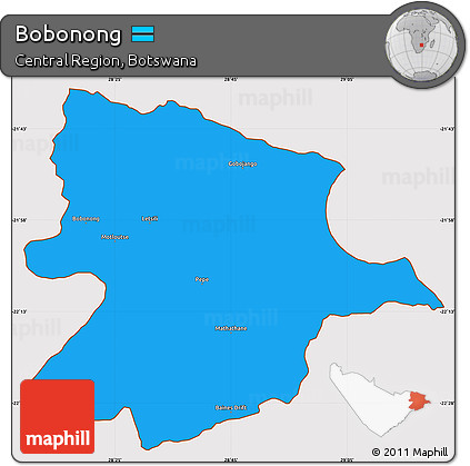 Political Simple Map of Bobonong, cropped outside