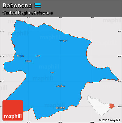 Political Simple Map of Bobonong, cropped outside