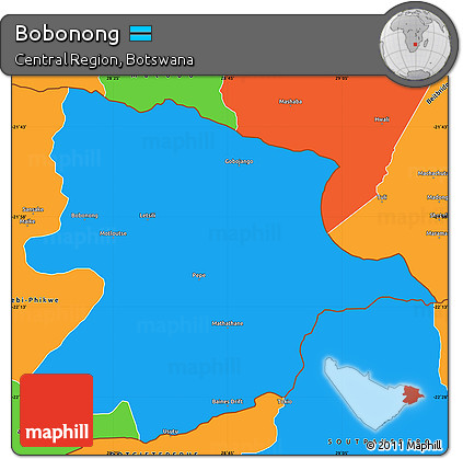Political Simple Map of Bobonong