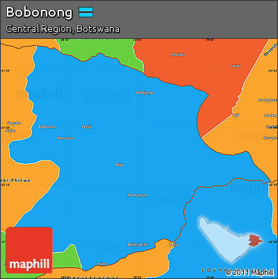 Political Simple Map of Bobonong