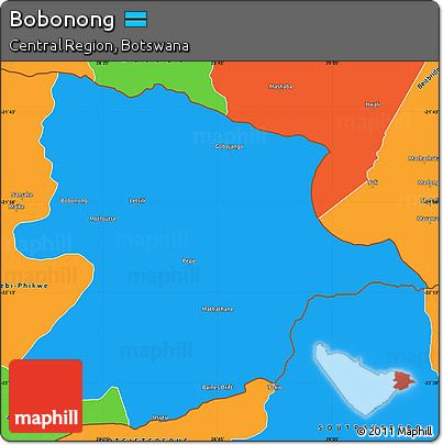 Political Simple Map of Bobonong