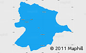 Political Simple Map of Bobonong, single color outside