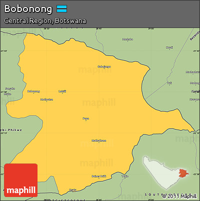 Savanna Style Simple Map of Bobonong