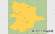 Savanna Style Simple Map of Bobonong, single color outside
