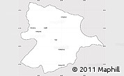 Silver Style Simple Map of Bobonong, cropped outside