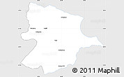 Silver Style Simple Map of Bobonong, single color outside