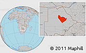 Gray Location Map of Letlhakane