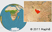 Satellite Location Map of Letlhakane