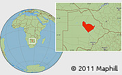 Savanna Style Location Map of Letlhakane