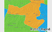 Political 3D Map of Selebi-Phikwe