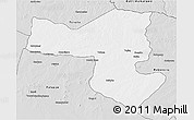 Silver Style 3D Map of Selebi-Phikwe