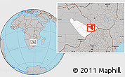 Gray Location Map of Selebi-Phikwe, highlighted parent region