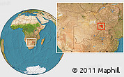 Satellite Location Map of Selebi-Phikwe, within the entire country