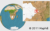 Satellite Location Map of Selebi-Phikwe, highlighted country