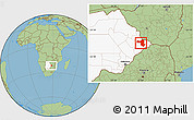 Savanna Style Location Map of Selebi-Phikwe, highlighted country
