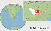 Savanna Style Location Map of Selebi-Phikwe, highlighted parent region