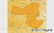 Political Map of Selebi-Phikwe, physical outside